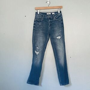 Kancan Signature Jeans Size 25 Blue Distressed Relaxed Fit Classic Capsule